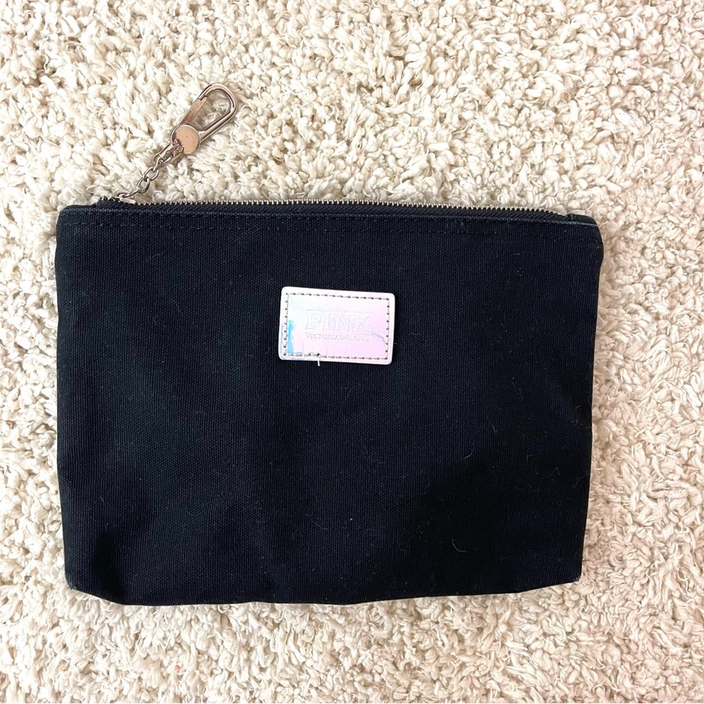 PINK Victoria's Secret Black Cosmetic Bag